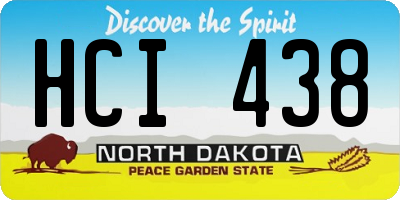 ND license plate HCI438