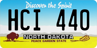 ND license plate HCI440