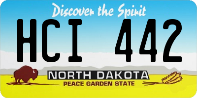 ND license plate HCI442