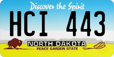 ND license plate HCI443