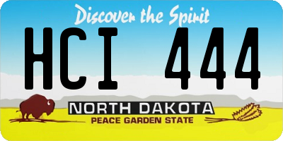 ND license plate HCI444