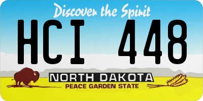 ND license plate HCI448