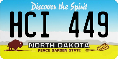 ND license plate HCI449