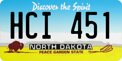 ND license plate HCI451