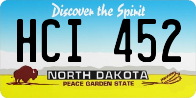 ND license plate HCI452