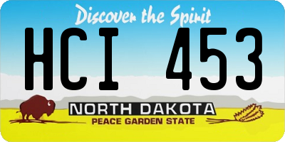 ND license plate HCI453