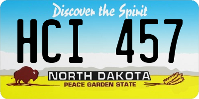 ND license plate HCI457