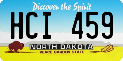 ND license plate HCI459