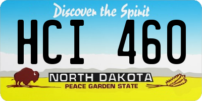 ND license plate HCI460