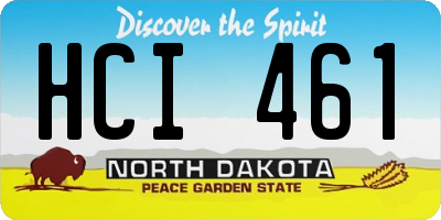 ND license plate HCI461