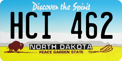 ND license plate HCI462