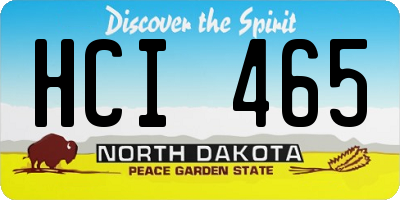 ND license plate HCI465