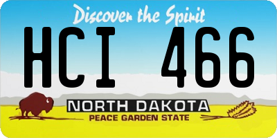 ND license plate HCI466