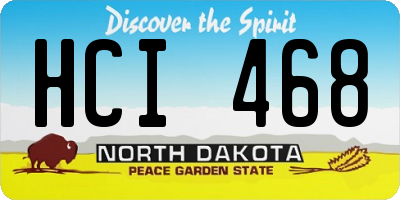 ND license plate HCI468