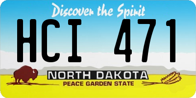 ND license plate HCI471