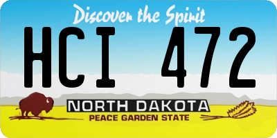 ND license plate HCI472