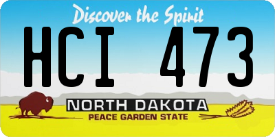 ND license plate HCI473