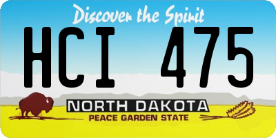 ND license plate HCI475