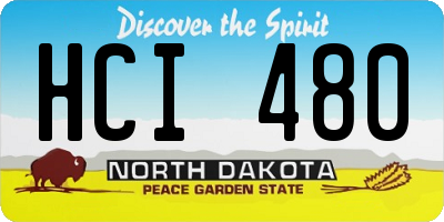 ND license plate HCI480