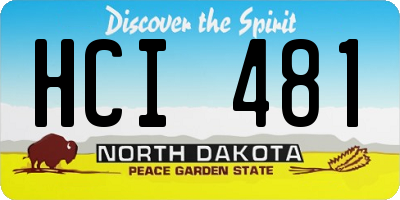 ND license plate HCI481