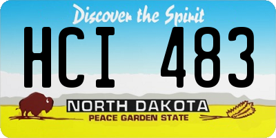 ND license plate HCI483