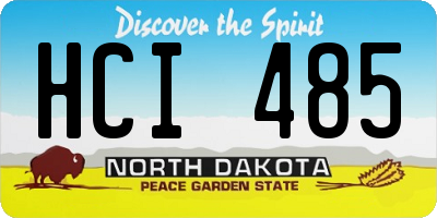 ND license plate HCI485