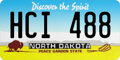 ND license plate HCI488