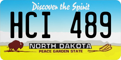 ND license plate HCI489