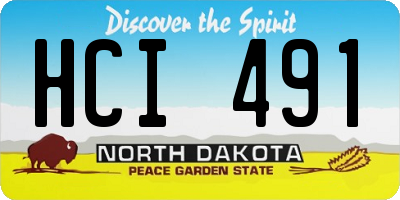 ND license plate HCI491