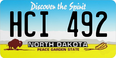 ND license plate HCI492