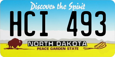 ND license plate HCI493