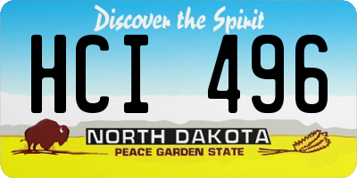 ND license plate HCI496