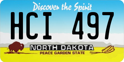 ND license plate HCI497