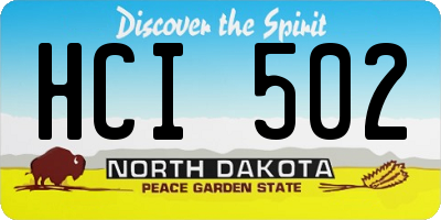 ND license plate HCI502