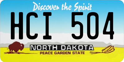 ND license plate HCI504