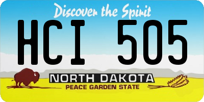 ND license plate HCI505