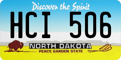 ND license plate HCI506