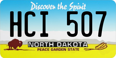 ND license plate HCI507