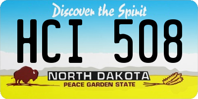 ND license plate HCI508