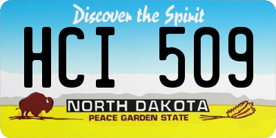 ND license plate HCI509