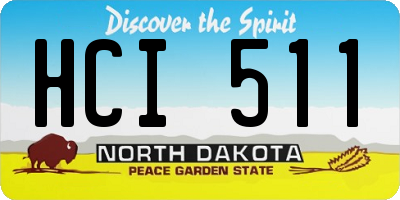 ND license plate HCI511