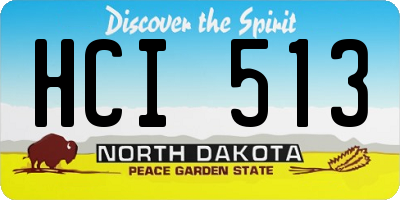 ND license plate HCI513