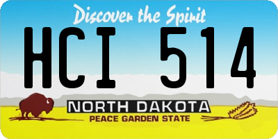 ND license plate HCI514