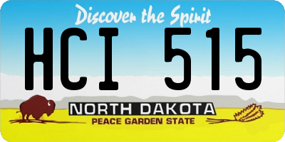 ND license plate HCI515