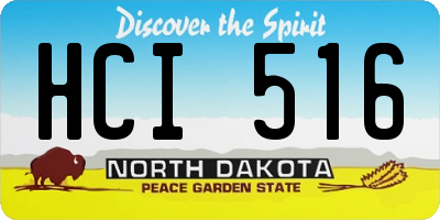 ND license plate HCI516