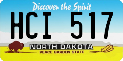 ND license plate HCI517