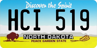 ND license plate HCI519