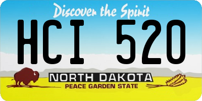 ND license plate HCI520