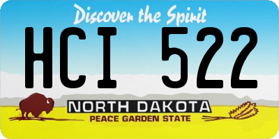 ND license plate HCI522