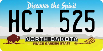 ND license plate HCI525